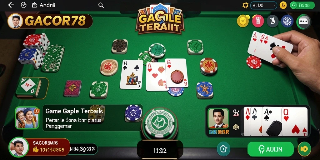 Tampilan screenshot GACOR78 yang menunjukkan keseruan bermain Gaple.