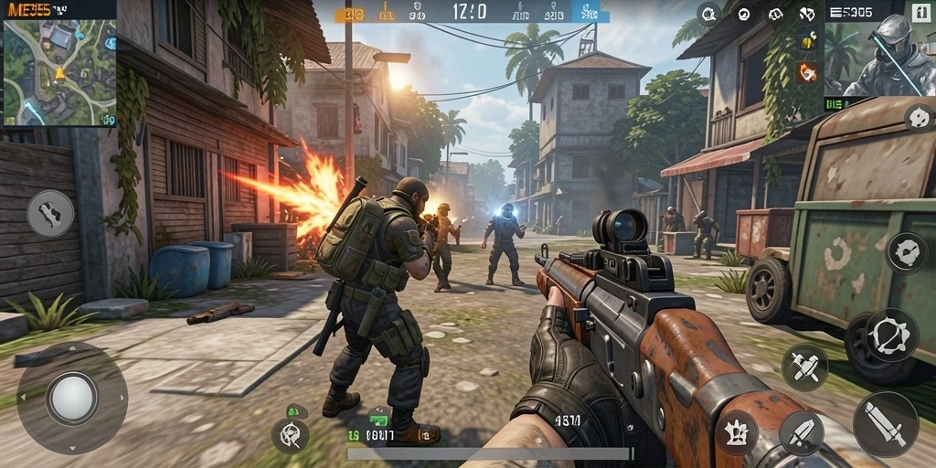 Tampilan gameplay ME355 yang mendebarkan dengan aksi TPS seru.