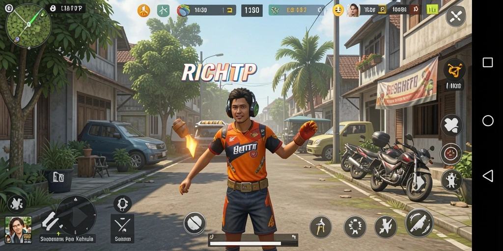 Screenshot utama RICHRTP menampilkan momen seru dalam gameplay simulasi.