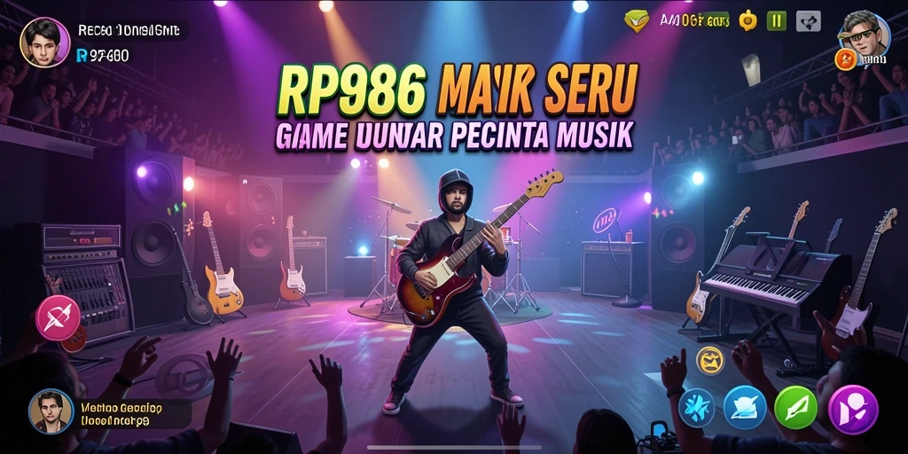 Tampilan gameplay menarik dari RP886 dalam aksi musik.