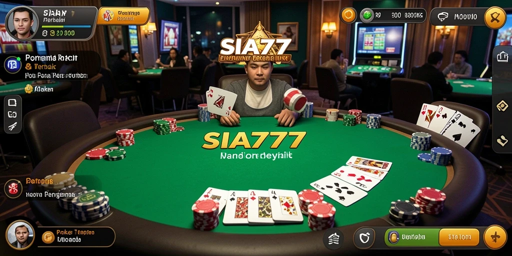 Screenshot gameplay SIA777 yang menunjukkan keseruan bermain poker.